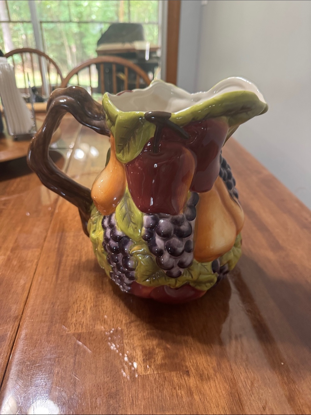 Celebrating Home Fruit Style Pitcher, Stoneware Collection.